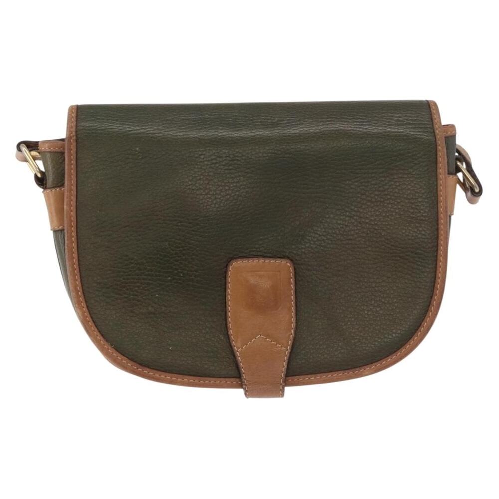 Celine Luggage Shoulder Bag Green Drummed
